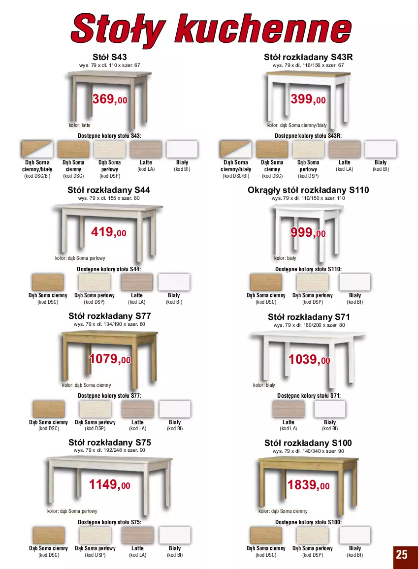 Gazetka promocyjna Bodzio - ważna 01.04 do 30.04.2022 - strona 25 - produkty: Stół, Stół rozkładany
