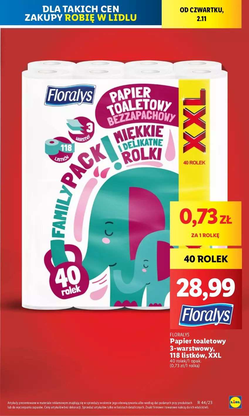 Gazetka promocyjna Lidl - GAZETKA - ważna 02.11 do 04.11.2023 - strona 11 - produkty: Flora, Papier, Papier toaletowy