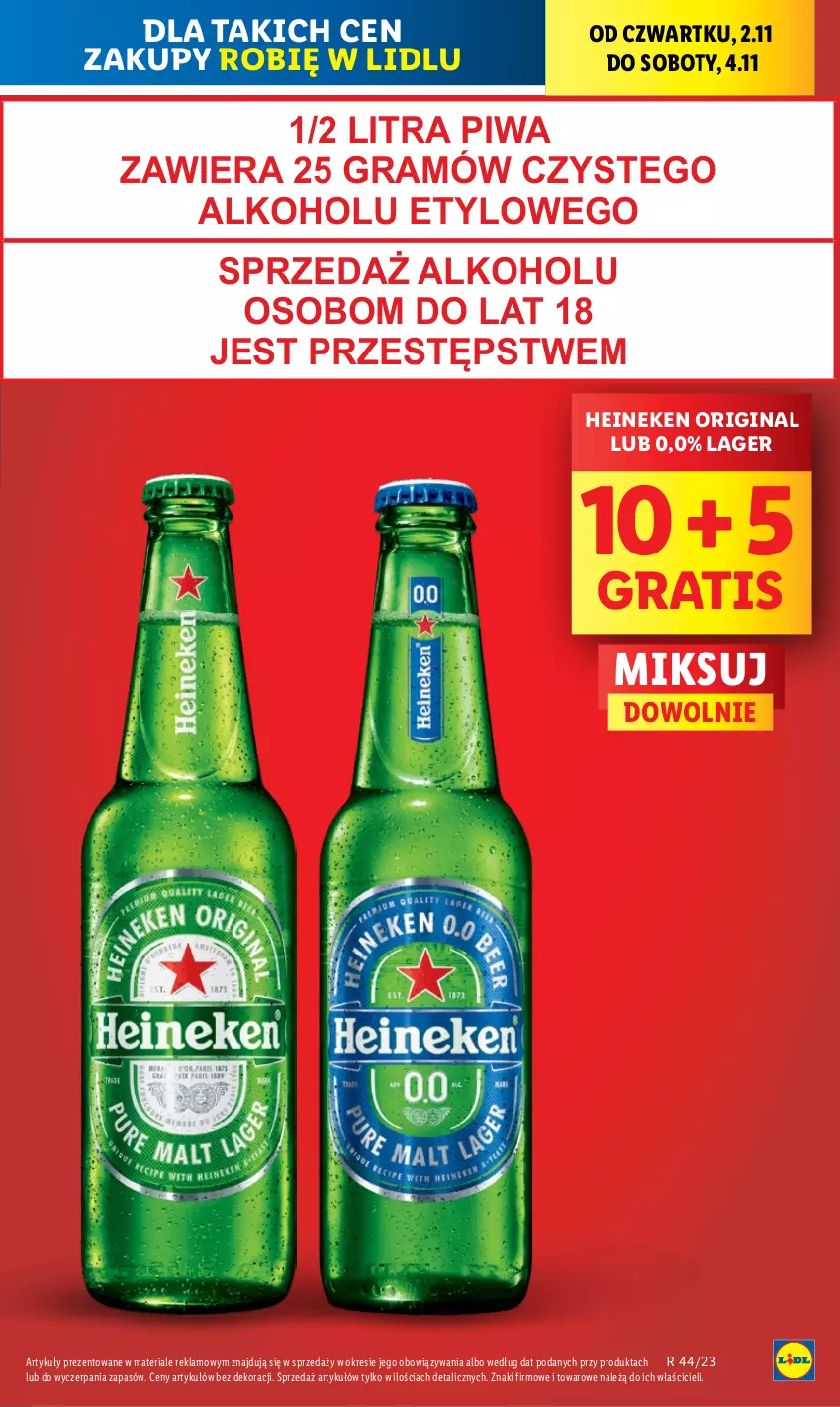 Gazetka promocyjna Lidl - GAZETKA - ważna 02.11 do 04.11.2023 - strona 13 - produkty: Gin, Gra, Heineken, Piwa