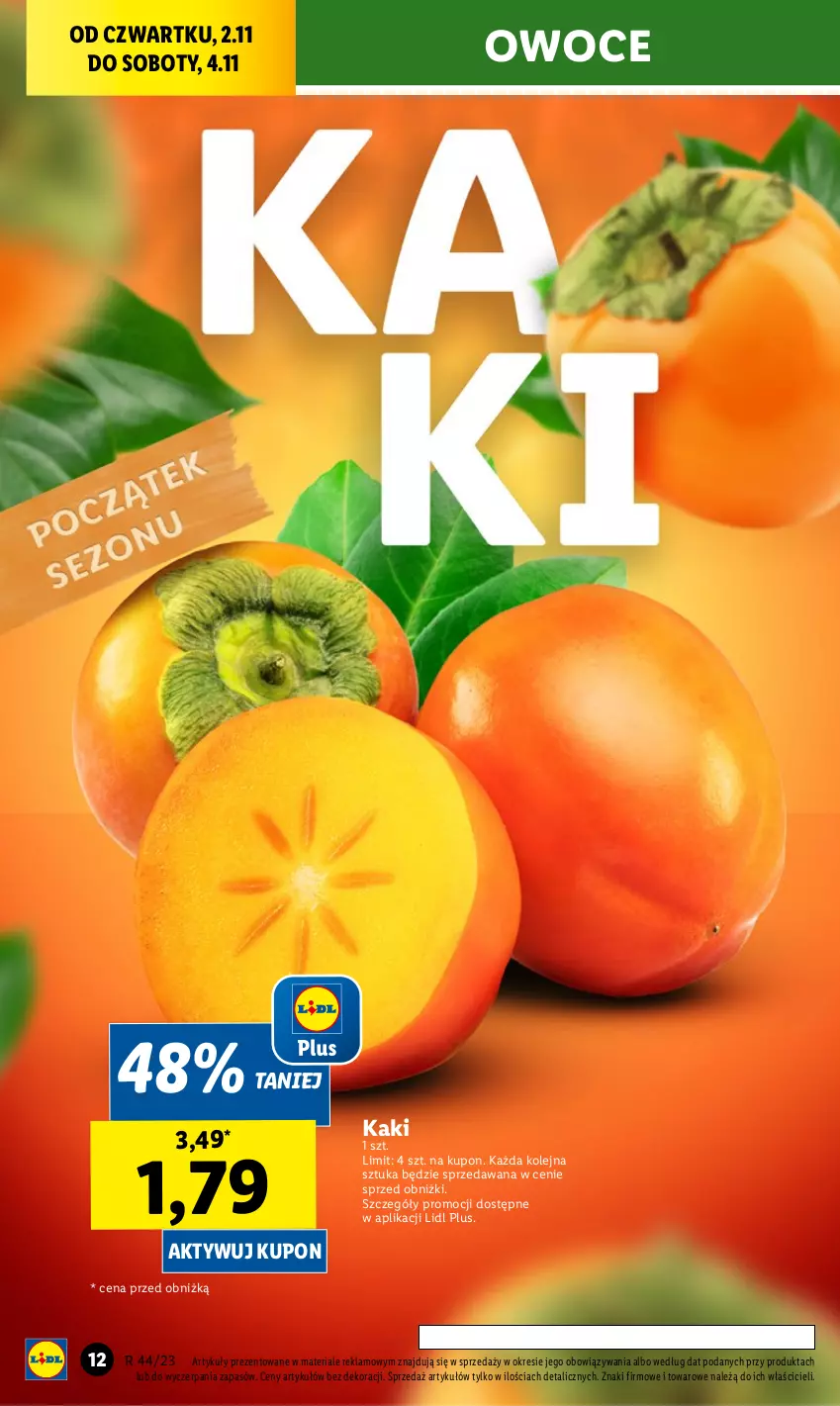 Gazetka promocyjna Lidl - GAZETKA - ważna 02.11 do 04.11.2023 - strona 24 - produkty: Kaki, Olej, Owoce