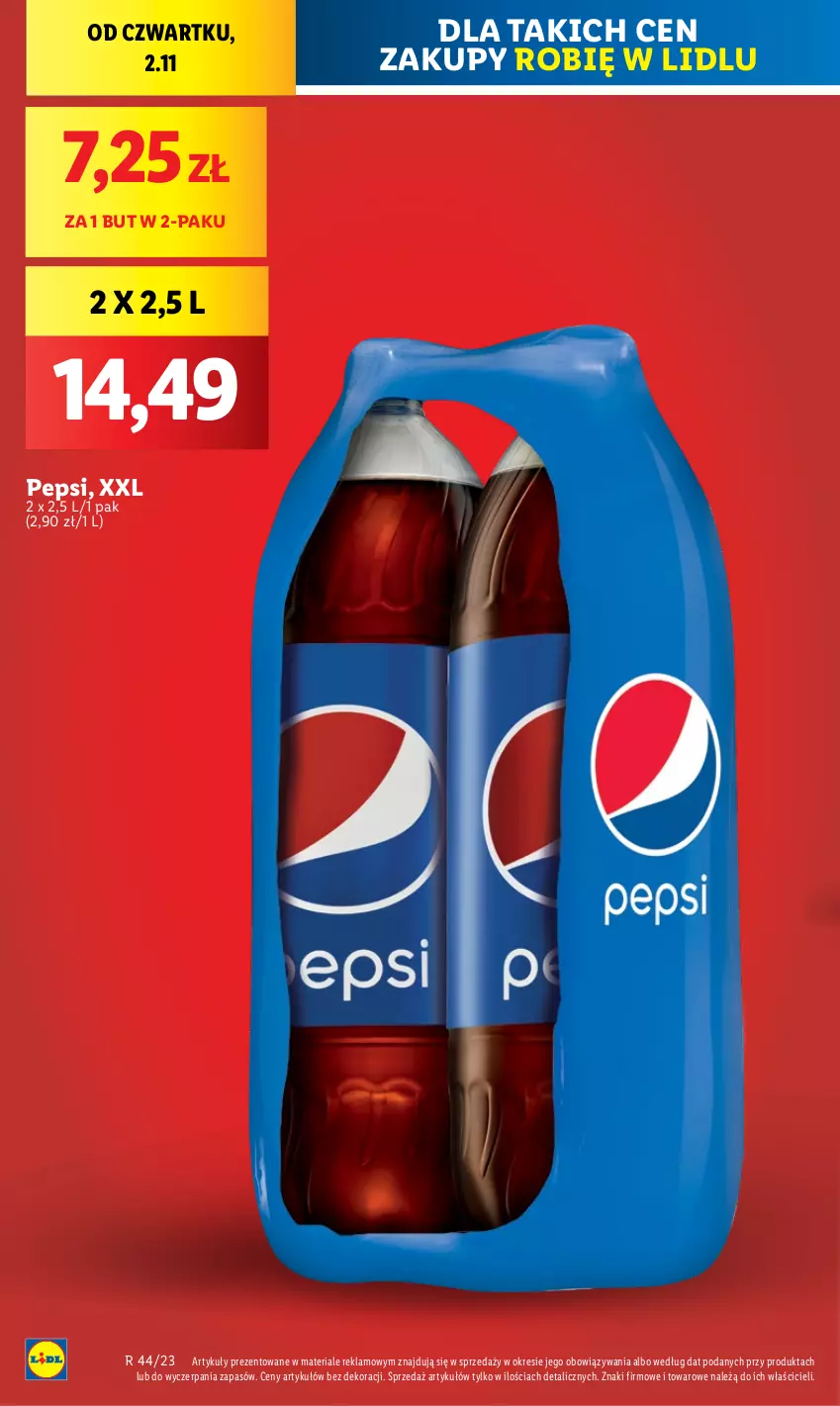 Gazetka promocyjna Lidl - GAZETKA - ważna 02.11 do 04.11.2023 - strona 8 - produkty: Pepsi