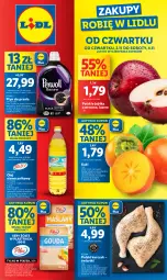 Gazetka promocyjna Lidl - GAZETKA - Gazetka - ważna od 04.11 do 04.11.2023 - strona 1 - produkty: Płyn do prania, Kurczak, Ser, Gra, Kaki, Perwoll, Olej słonecznikowy, Olej, Jabłka