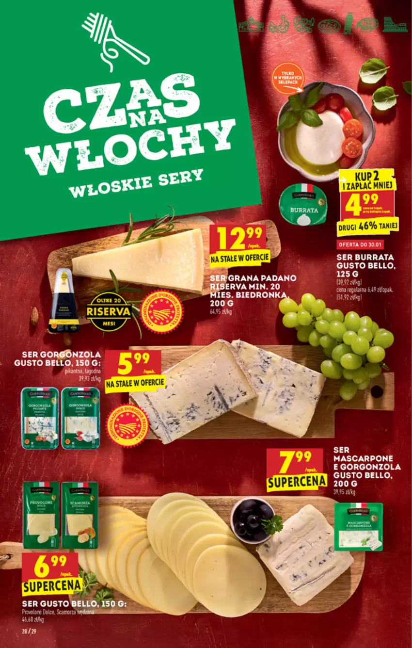 Gazetka promocyjna Biedronka - W tym tygodniu - ważna 27.01 do 02.02.2022 - strona 28 - produkty: Bell, Gorgonzola, Mascarpone, Ser