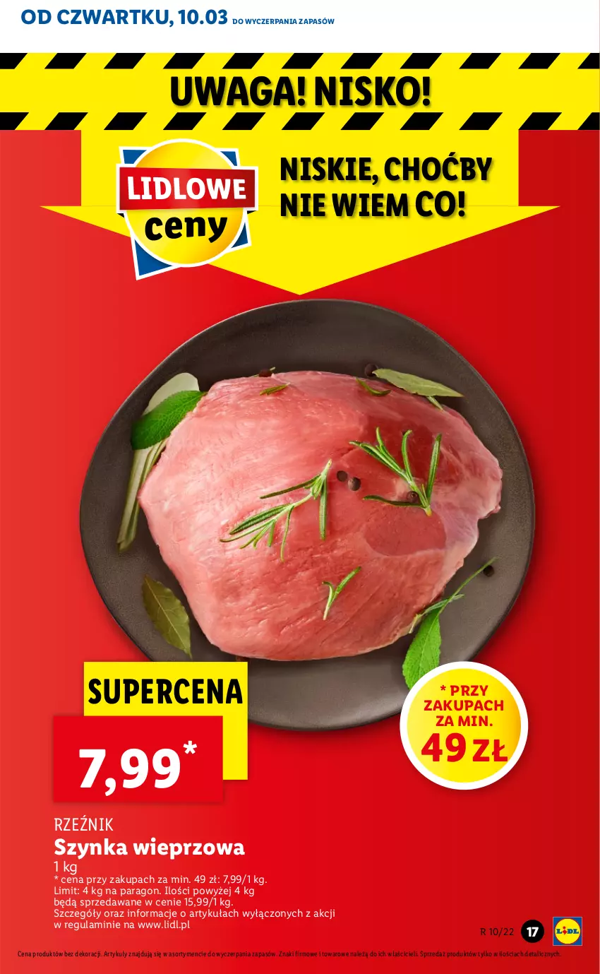 Gazetka promocyjna Lidl - GAZETKA - ważna 10.03 do 13.03.2022 - strona 17 - produkty: Szynka, Szynka wieprzowa, Waga