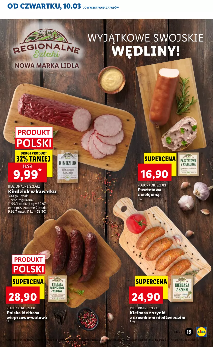 Gazetka promocyjna Lidl - GAZETKA - ważna 10.03 do 13.03.2022 - strona 19 - produkty: Kawa, Kiełbasa, Kindziuk, Pasztet