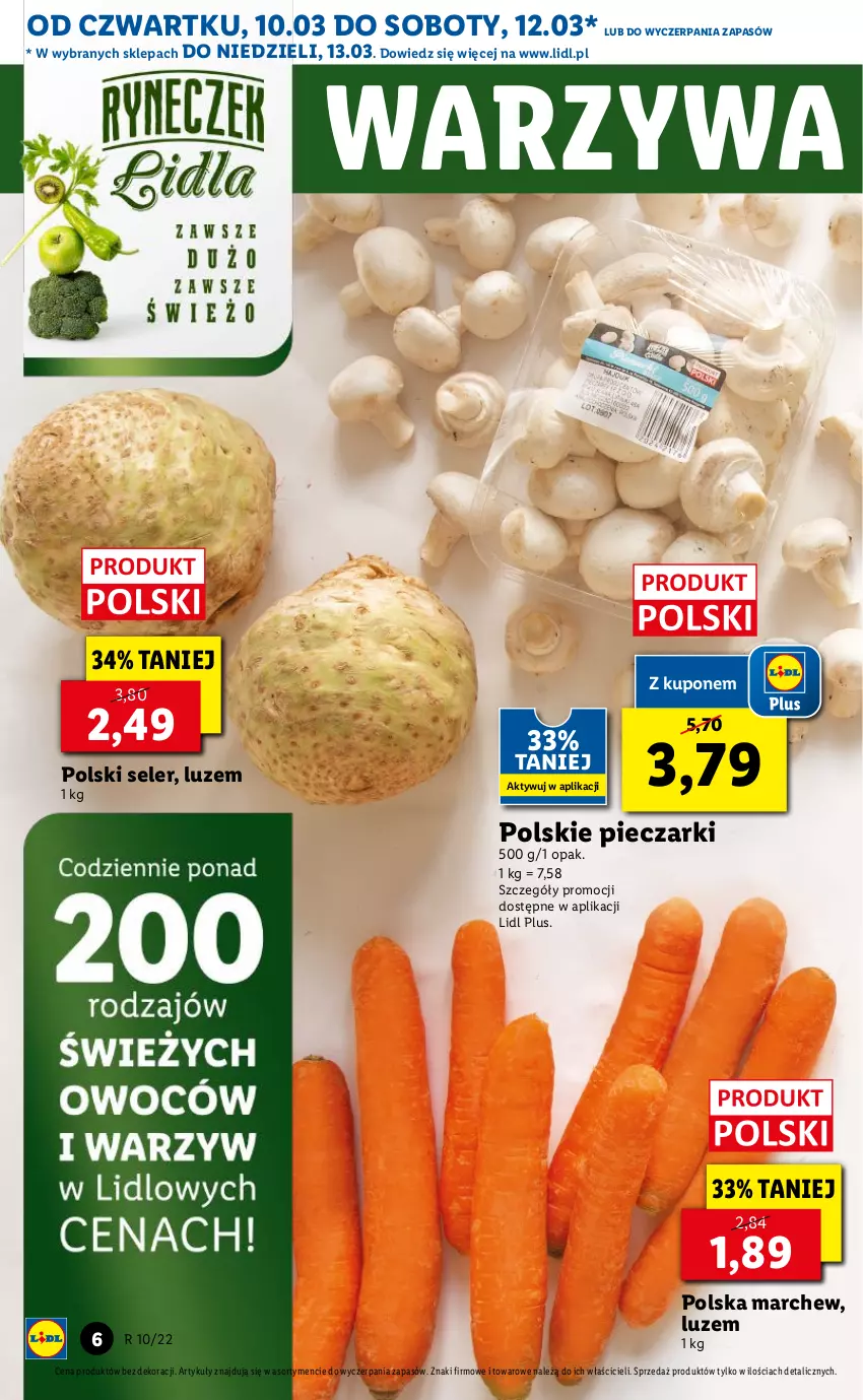 Gazetka promocyjna Lidl - GAZETKA - ważna 10.03 do 13.03.2022 - strona 6 - produkty: Piec, Warzywa