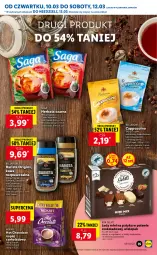 Gazetka promocyjna Lidl - GAZETKA - Gazetka - ważna od 13.03 do 13.03.2022 - strona 35 - produkty: Kawa rozpuszczalna, Gin, Bell, Saga, Kawa, Herbata czarna, Lody, Bella, Cappuccino, Herbata, Napój, Magnez