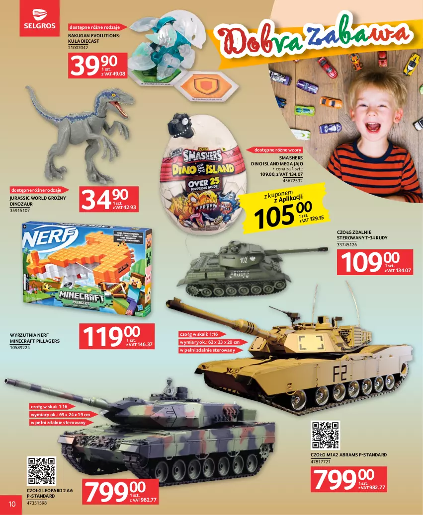 Gazetka promocyjna Selgros - Katalog Dzień Dziecka - ważna 18.05 do 31.05.2023 - strona 10 - produkty: Dinozaur, Isla, Jurassic World, Minecraft, Nerf, Wyrzutnia