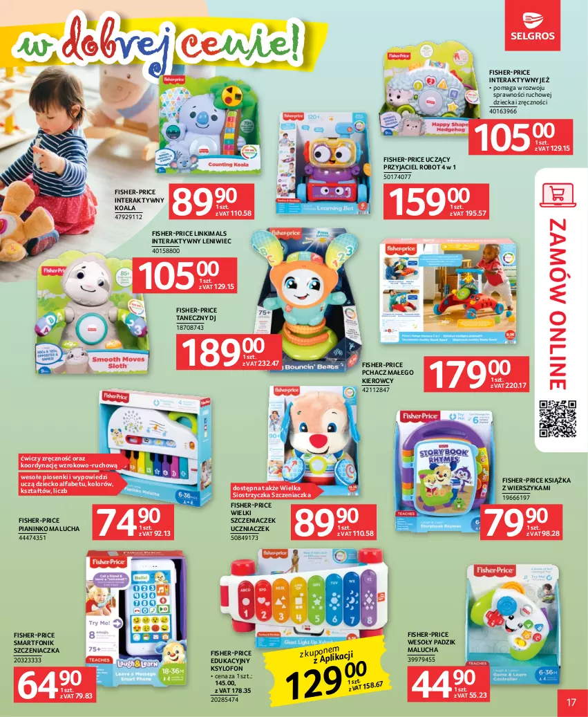 Gazetka promocyjna Selgros - Katalog Dzień Dziecka - ważna 18.05 do 31.05.2023 - strona 17 - produkty: Fa, Fisher-Price, Książka, Robot, Smartfon, Szczeniaczek uczniaczek, Tera