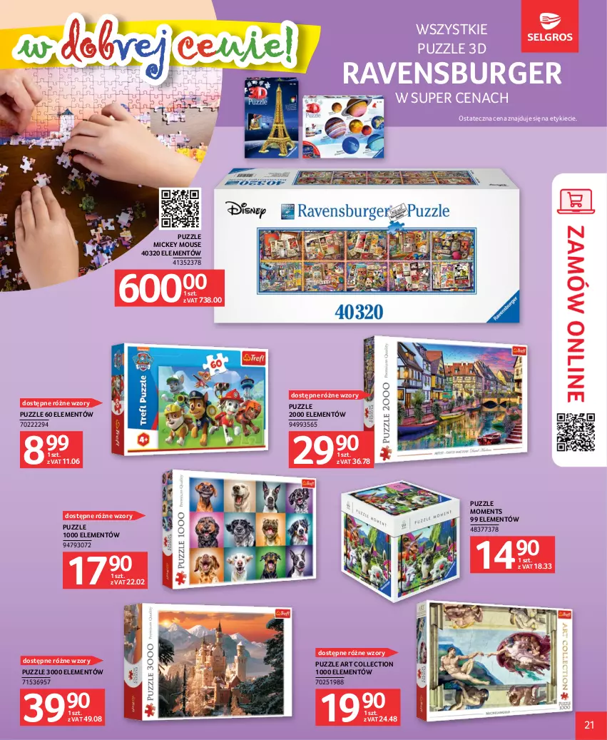 Gazetka promocyjna Selgros - Katalog Dzień Dziecka - ważna 18.05 do 31.05.2023 - strona 21 - produkty: Burger, Moments, Puzzle, Ravensburger