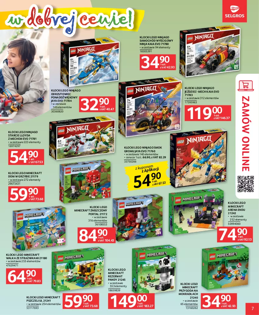 Gazetka promocyjna Selgros - Katalog Dzień Dziecka - ważna 18.05 do 31.05.2023 - strona 7 - produkty: Klocki, LEGO, LEGO Minecraft, LEGO Ninjago, Loyd, Minecraft, Por, Portal, Portal 2, Samochód