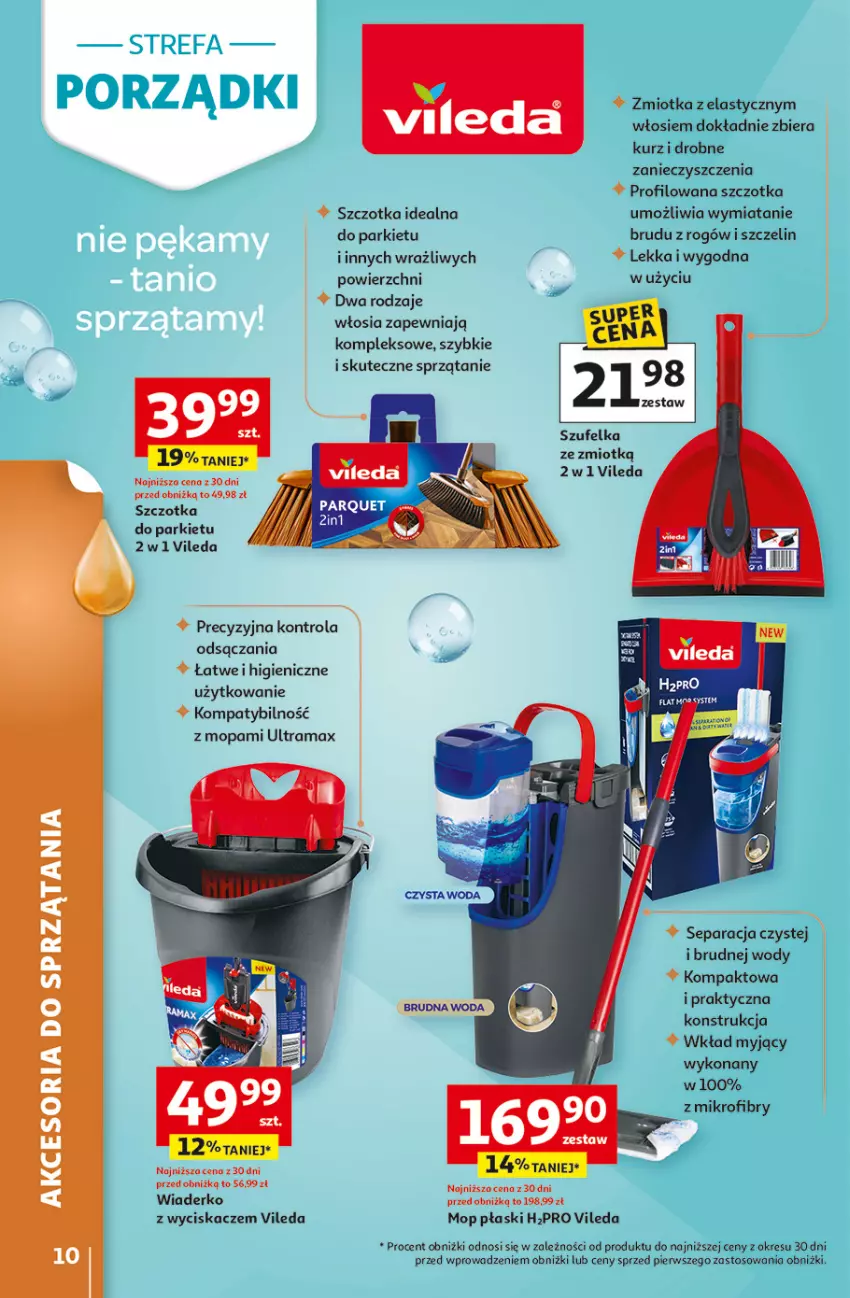 Gazetka promocyjna Auchan - Strefa Porządki Hipermarket - ważna 19.03 do 25.03.2026 - strona 10 - produkty: Gin, Mop, Rama, Sprzątanie, Szczotka, Szufelka, Vileda, Woda