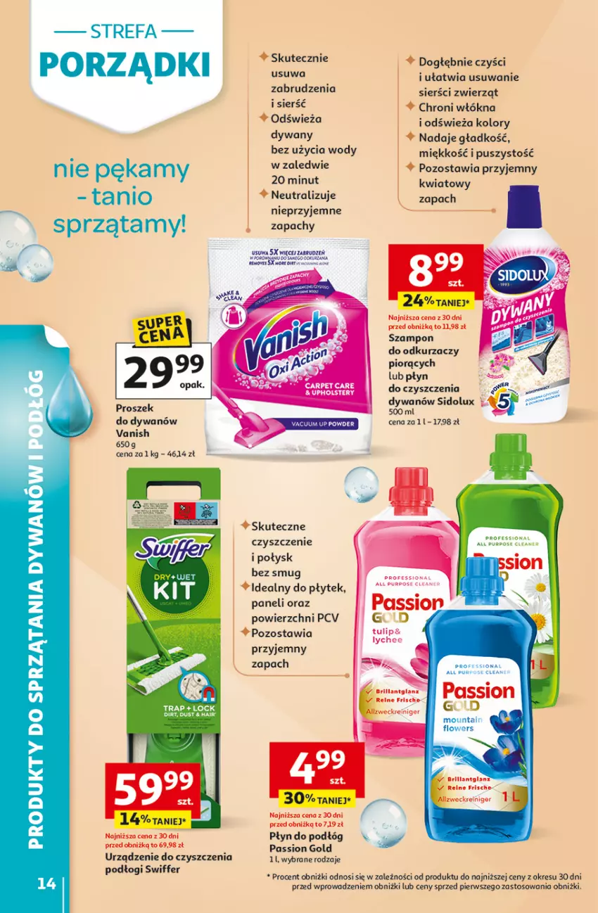 Gazetka promocyjna Auchan - Strefa Porządki Hipermarket - ważna 19.03 do 25.03.2026 - strona 14 - produkty: Dywan, Fa, Odkurzacz, Pur, Sidolux, Szampon, Vanish