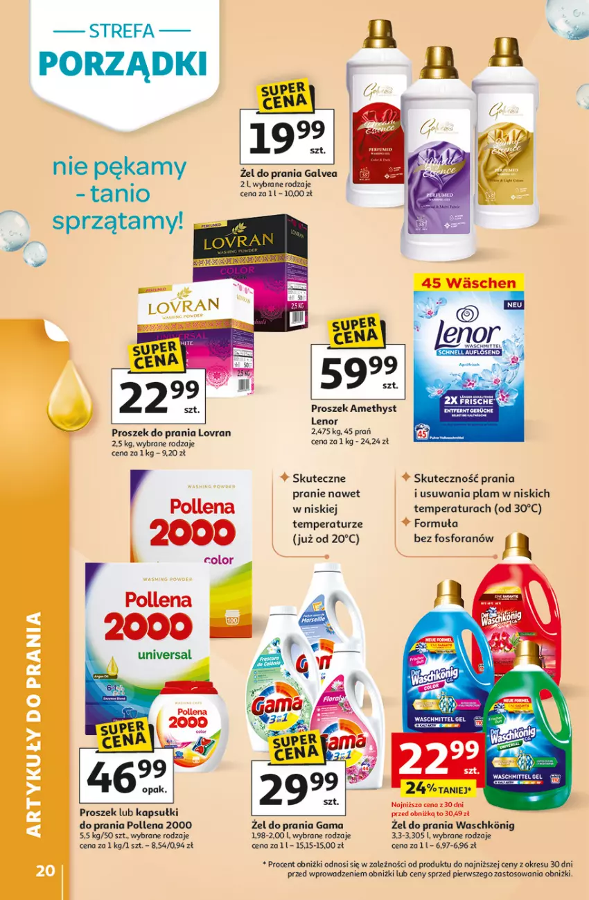 Gazetka promocyjna Auchan - Strefa Porządki Hipermarket - ważna 19.03 do 25.03.2026 - strona 20 - produkty: Fa, Lenor, Por, Proszek do prania