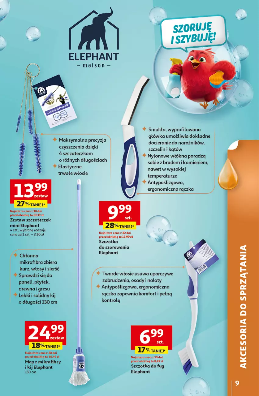 Gazetka promocyjna Auchan - Strefa Porządki Hipermarket - ważna 19.03 do 25.03.2026 - strona 9 - produkty: Gres, Mop, Narożnik, Por, Sok, Szczotka