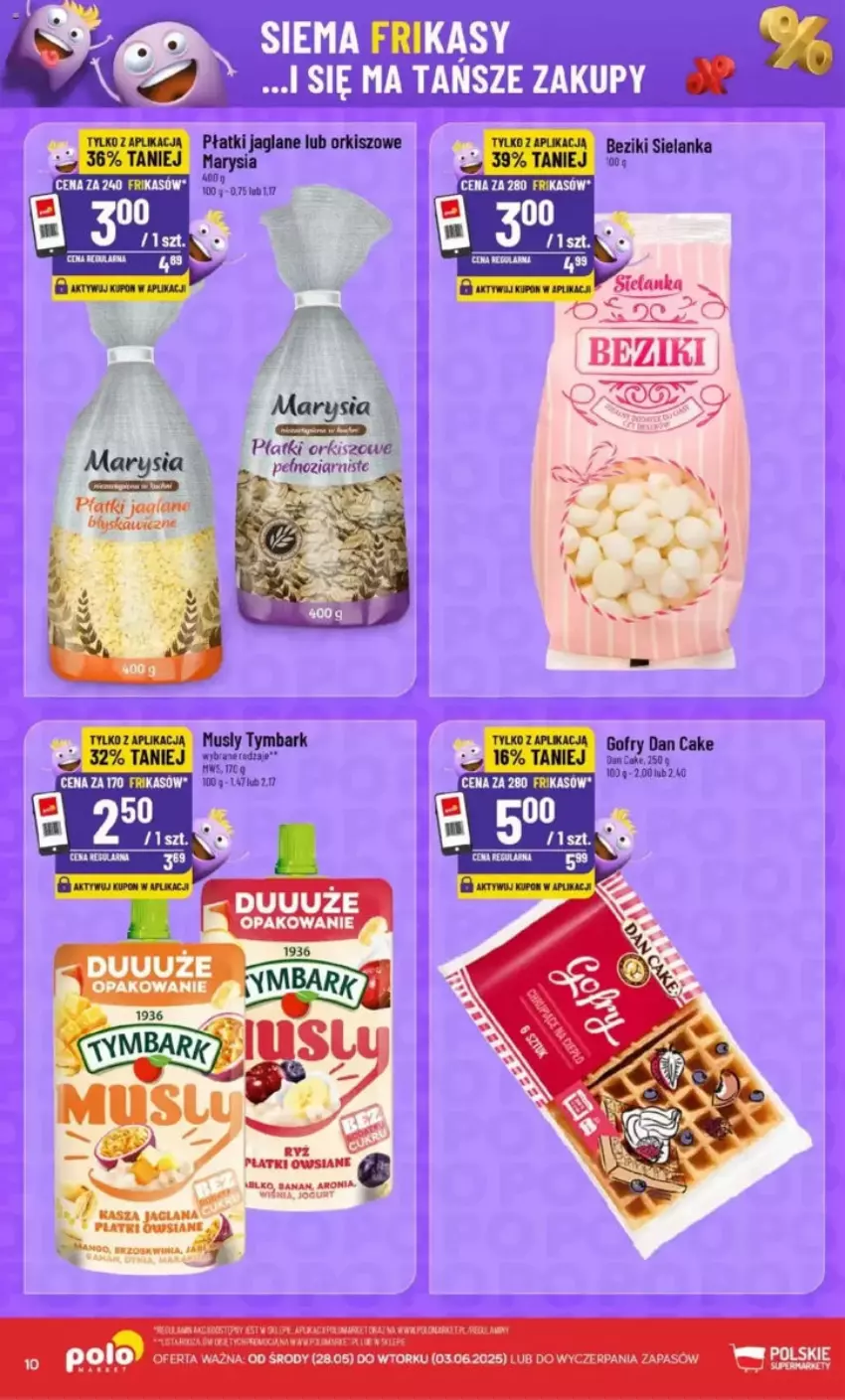 Gazetka promocyjna PoloMarket - ważna 28.05 do 03.06.2025 - strona 2 - produkty: Dan Cake, Gofry, Mus, Nuty, Płatki orkiszowe, Tymbark