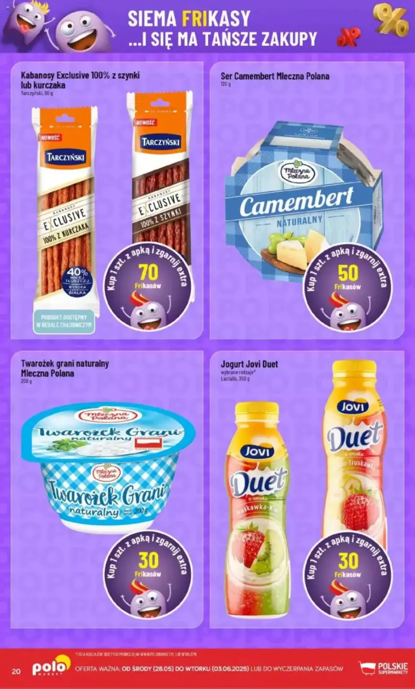 Gazetka promocyjna PoloMarket - ważna 28.05 do 03.06.2025 - strona 37 - produkty: Camembert, Fa, Jogurt, Kabanos, Kurczak, LANA, Miecz, Tarczyński