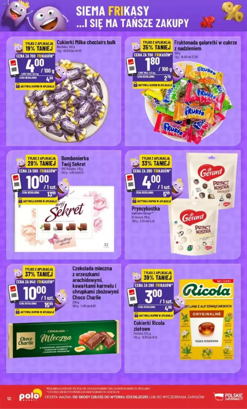 Gazetka promocyjna PoloMarket - ważna 28.05 do 03.06.2025 - strona 4 - produkty: Cukier, Cukierki, Czekolada, Czekolada mleczna, Gala, Galaretki, Kawa, Kret, Milka