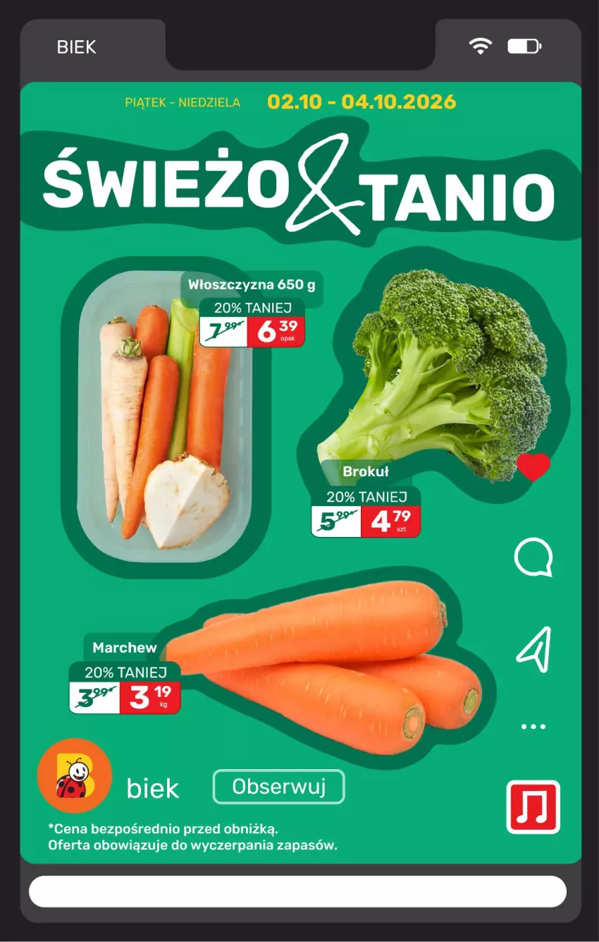 Gazetka promocyjna Biedronka - BIEK - ważna 02.10 do 09.10.2026 - strona 22 - produkty: Por
