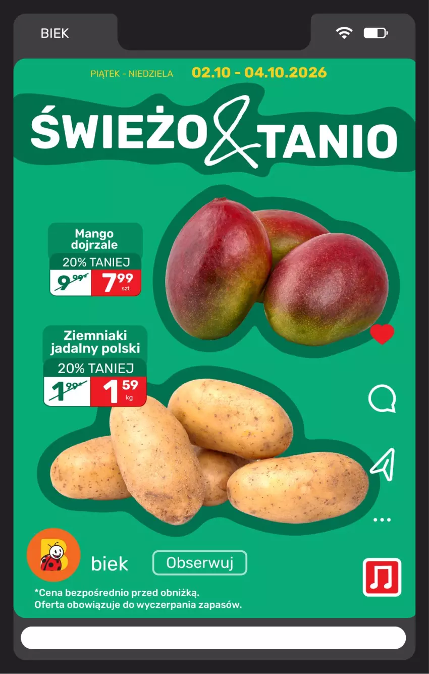 Gazetka promocyjna Biedronka - BIEK - ważna 02.10 do 09.10.2026 - strona 23 - produkty: Ser, Ziemniaki