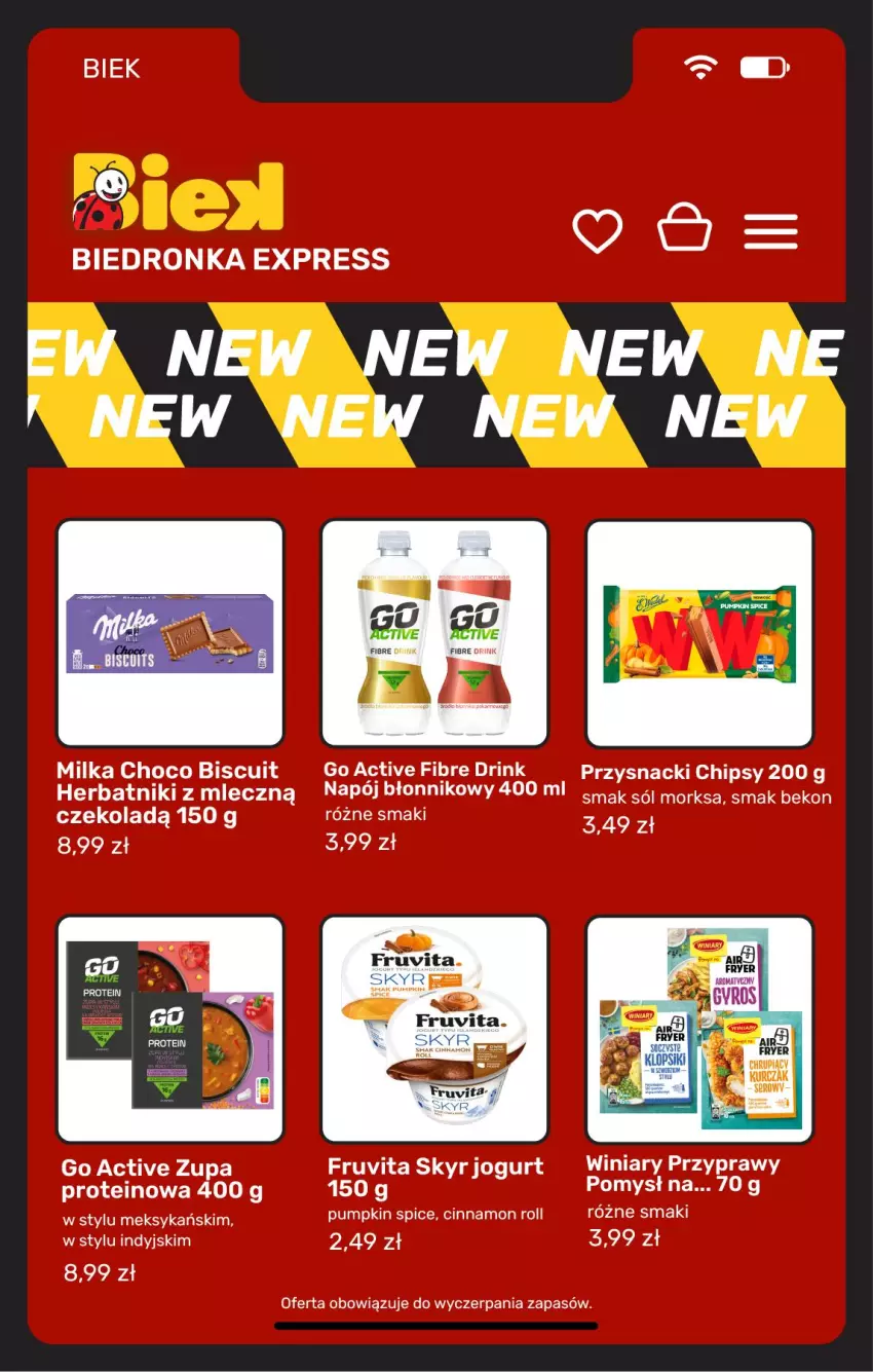 Gazetka promocyjna Biedronka - BIEK - ważna 02.10 do 09.10.2026 - strona 31 - produkty: Beko, Chipsy, Herbatniki, Jogurt, Miecz, Milka, Przyprawy, Przysnacki, Sól, Winiary, Zupa