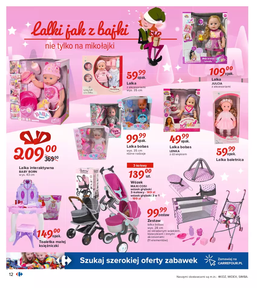 Gazetka promocyjna Carrefour - Gazetka Carrefour Zabawki - ważna 02.11 do 28.11.2021 - strona 12 - produkty: Baby Born, Lalka, Lalka interaktywna, Tera, Toaletka, Wózek