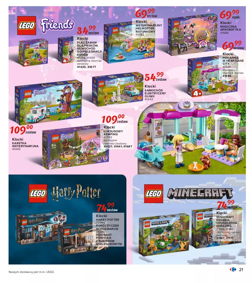 Gazetka promocyjna Carrefour - Gazetka Carrefour Zabawki - ważna 02.11 do 28.11.2021 - strona 21 - produkty: Harry Potter, Helikopter, Klocki, LEGO, Minecraft, Samochód, Sok