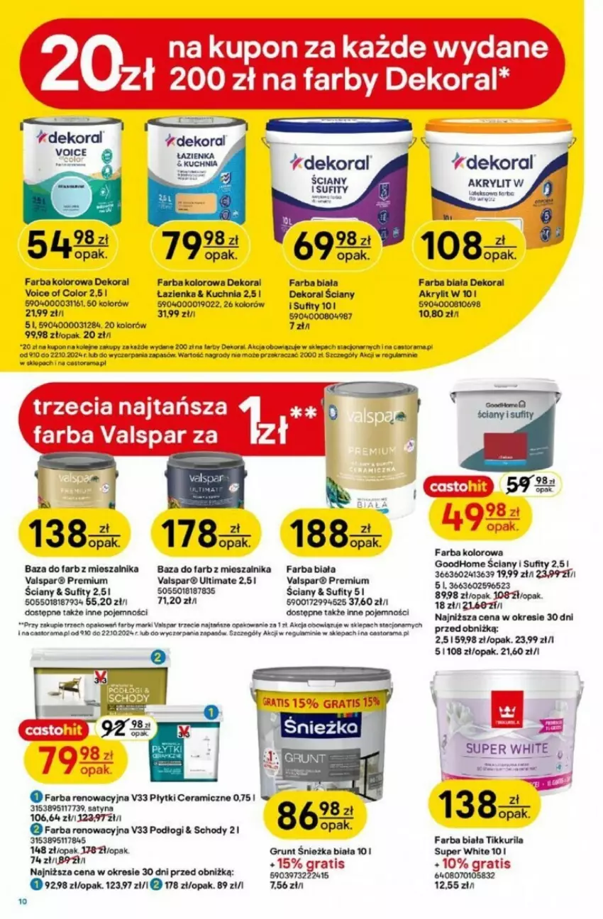 Gazetka promocyjna Castorama - ważna 09.10 do 22.10.2024 - strona 2 - produkty: Astor, Dekoral, Fa, Gra, Grunt, Kuchnia, Olej, Rama, Szal