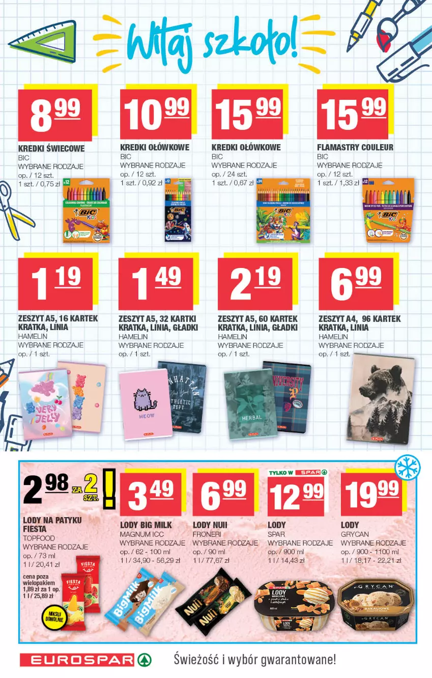 Gazetka promocyjna Spar - EuroSpar - ważna 26.08 do 06.09.2026 - strona 12 - produkty: BIC, Flamastry, Gry, Lody, Top