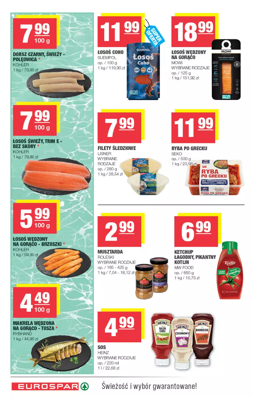 Gazetka promocyjna Spar - EuroSpar - ważna 26.08 do 06.09.2026 - strona 8 - produkty: Fa, Heinz, Ketchup, Kotlin, Lisner, Mus, Musztarda, Ryba, Ryba po grecku, SEKO, Sos, Suempol