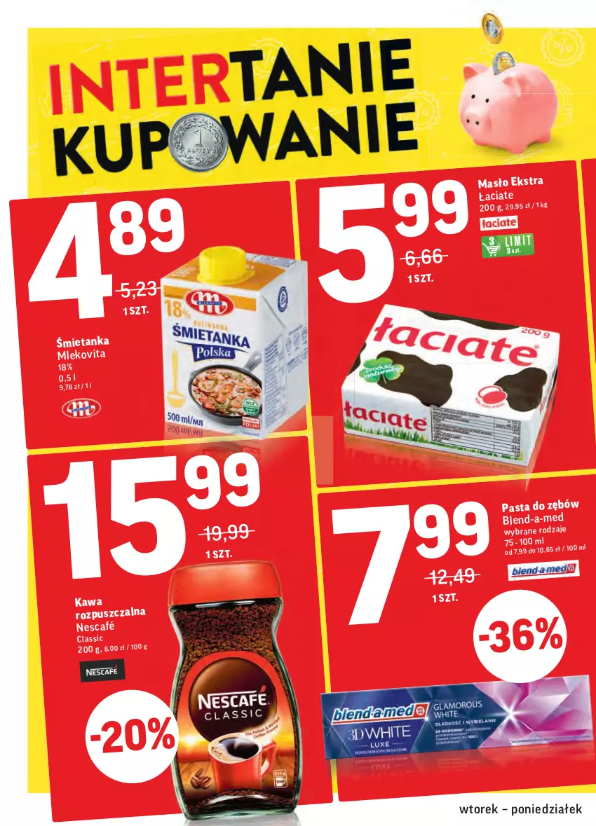 Gazetka promocyjna Intermarche - Gazetka promocyjna - ważna 15.02 do 21.02.2022 - strona 4 - produkty: Blend-a-Med, Kawa, Kawa rozpuszczalna, Mleko, Mlekovita, Nescafé