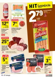 Gazetka promocyjna Intermarche - Gazetka promocyjna - Gazetka - ważna od 21.02 do 21.02.2022 - strona 13 - produkty: Krakus, Parówki sokoliki, Sok, Ser, Salami, Bell, Parówki, Szynka, Kabanos, Kiełbasa, Olewnik, Fa