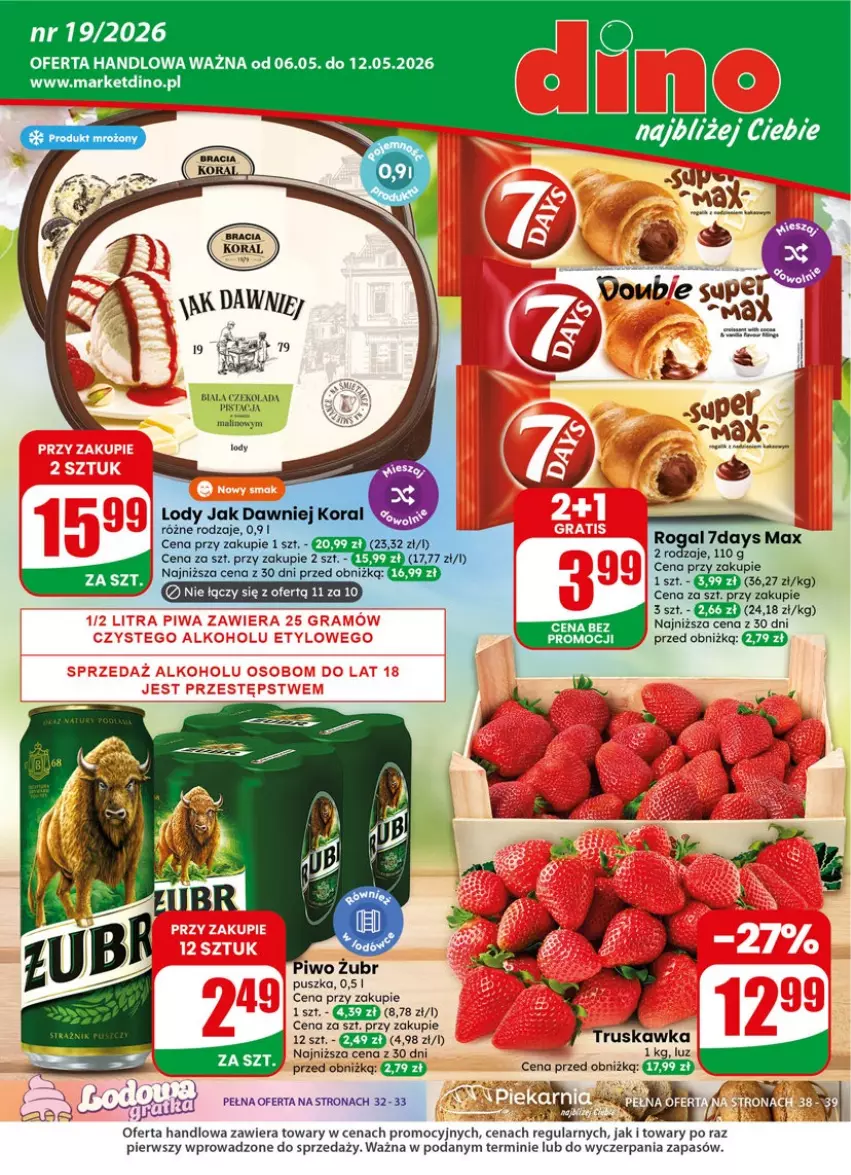Gazetka promocyjna Dino - Gazetka 19 / 2026 - ważna 06.05 do 12.05.2026 - strona 1 - produkty: Czekolada, JBL, Lody