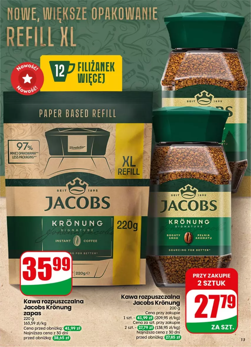 Gazetka promocyjna Dino - Gazetka 19 / 2026 - ważna 06.05 do 12.05.2026 - strona 13 - produkty: Jacobs, Kawa, Kawa rozpuszczalna