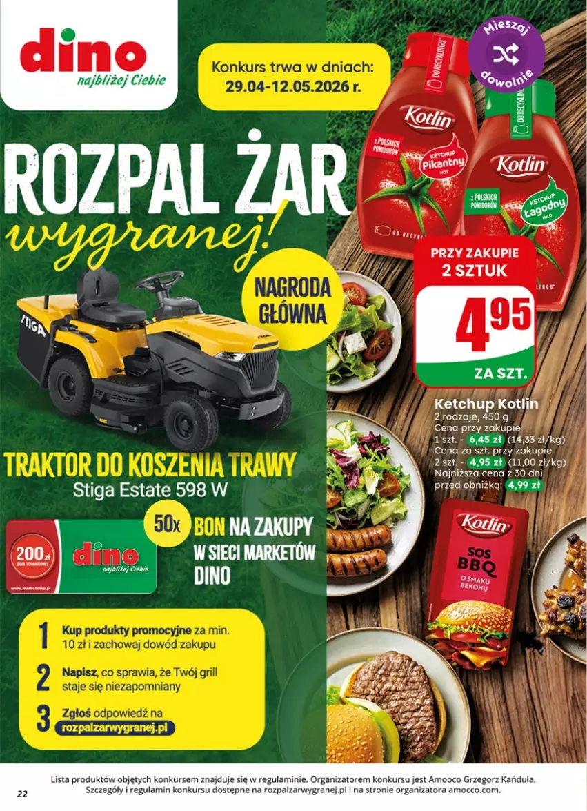 Gazetka promocyjna Dino - Gazetka 19 / 2026 - ważna 06.05 do 12.05.2026 - strona 22 - produkty: Gra, JBL, Ketchup, Kotlin
