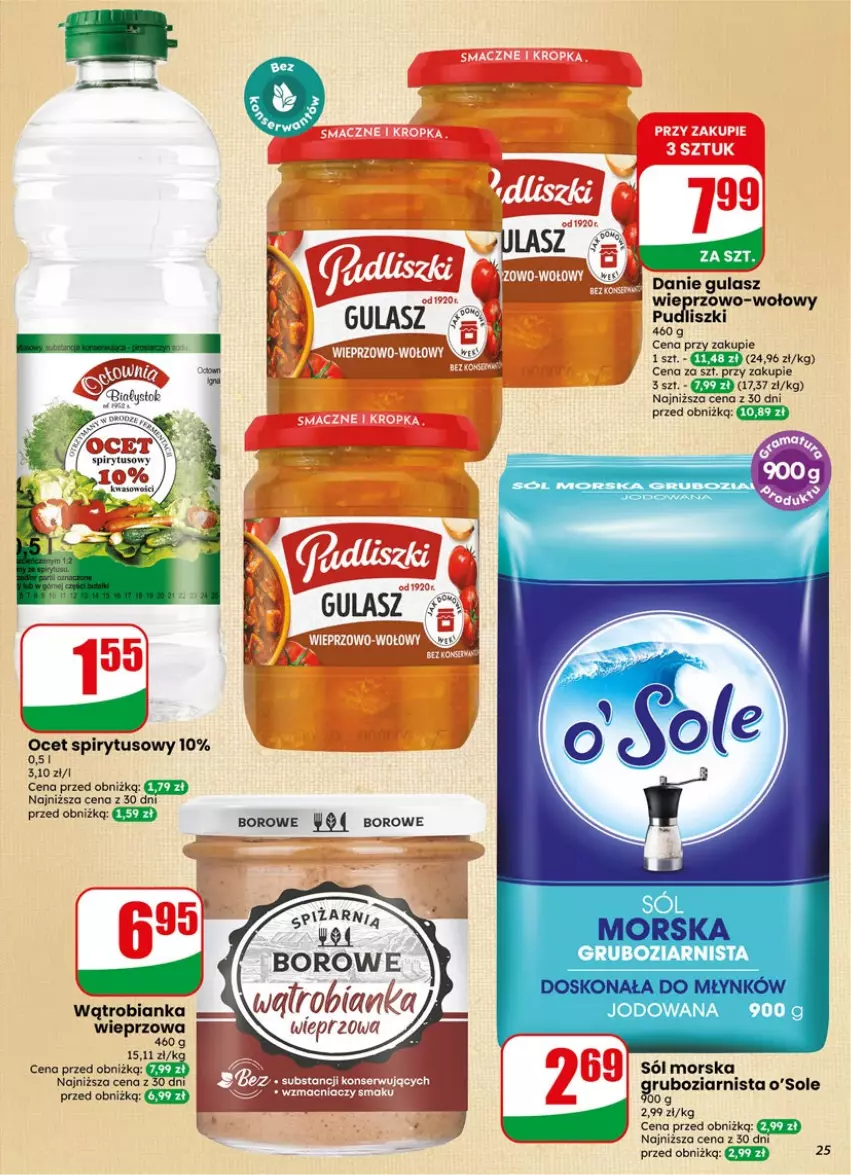 Gazetka promocyjna Dino - Gazetka 19 / 2026 - ważna 06.05 do 12.05.2026 - strona 25 - produkty: Ocet, Pudliszki, Sól