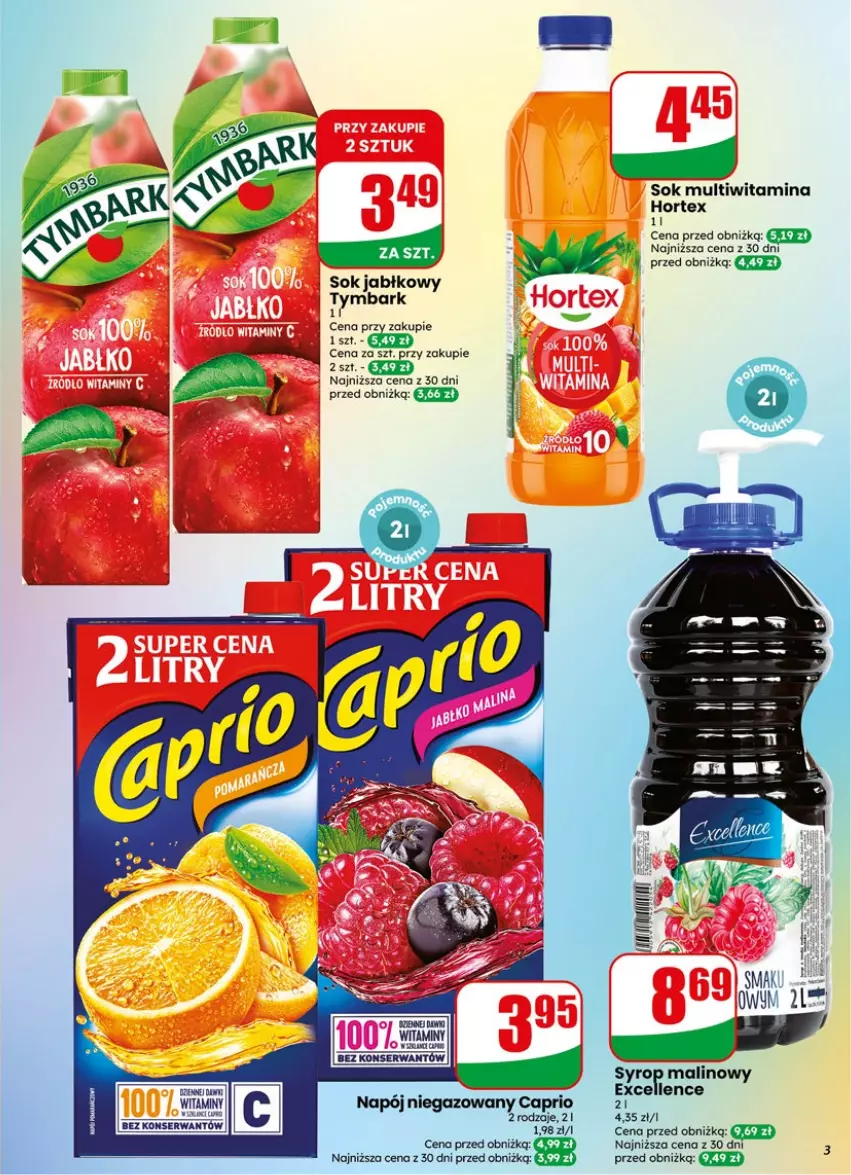 Gazetka promocyjna Dino - Gazetka 19 / 2026 - ważna 06.05 do 12.05.2026 - strona 3 - produkty: Hortex, Napój, Napój niegazowany, Ser, Sok, Sok jabłkowy, Syrop, Tymbark