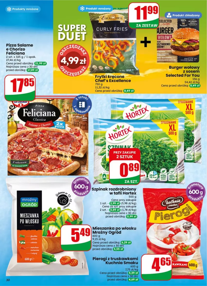 Gazetka promocyjna Dino - Gazetka 19 / 2026 - ważna 06.05 do 12.05.2026 - strona 30 - produkty: Burger, Feliciana, Frytki, Hortex, Kuchnia, Ogród, Pierogi, Pizza, Sos, Szpinak