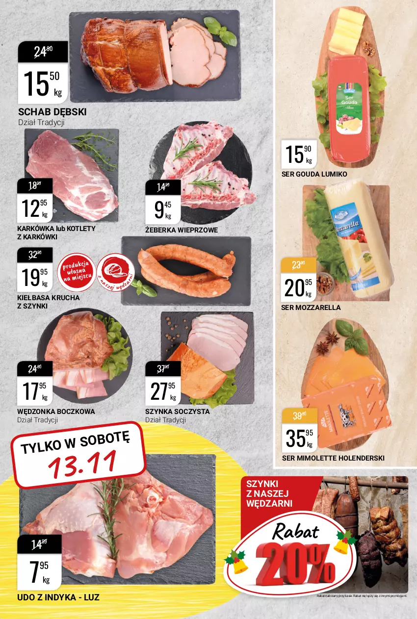 Gazetka promocyjna Bi1 - Domowe przysmaki - ważna 10.11 do 16.11.2021 - strona 2 - produkty: Gouda, Kiełbasa, Kiełbasa krucha, Kotlet, Mimolette, Mozzarella, Ser, Szynka