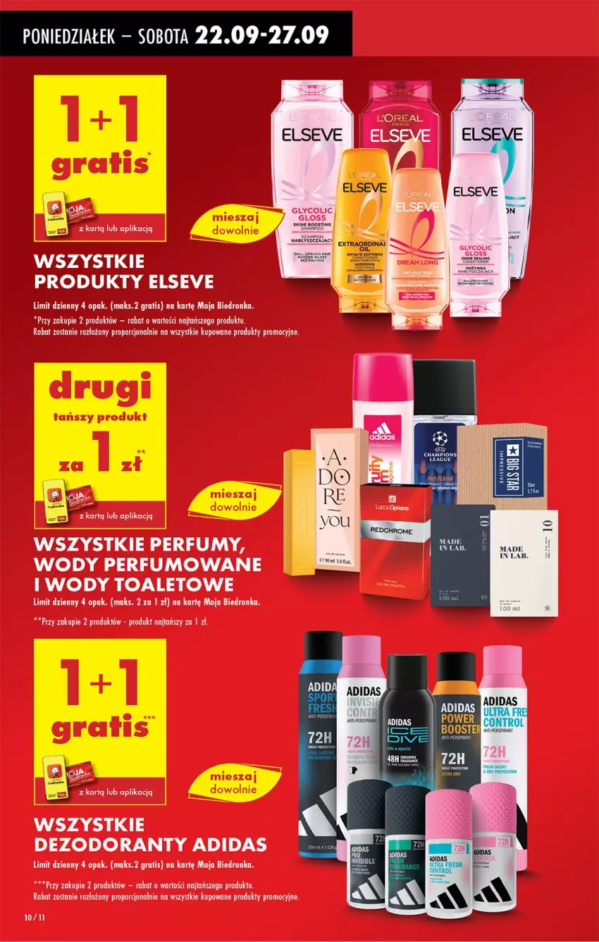 Gazetka promocyjna Biedronka - Od Poniedziałku - ważna 22.09 do 27.09.2025 - strona 10 - produkty: Adidas, Dezodorant, Elseve, Gra, Perfum, Por