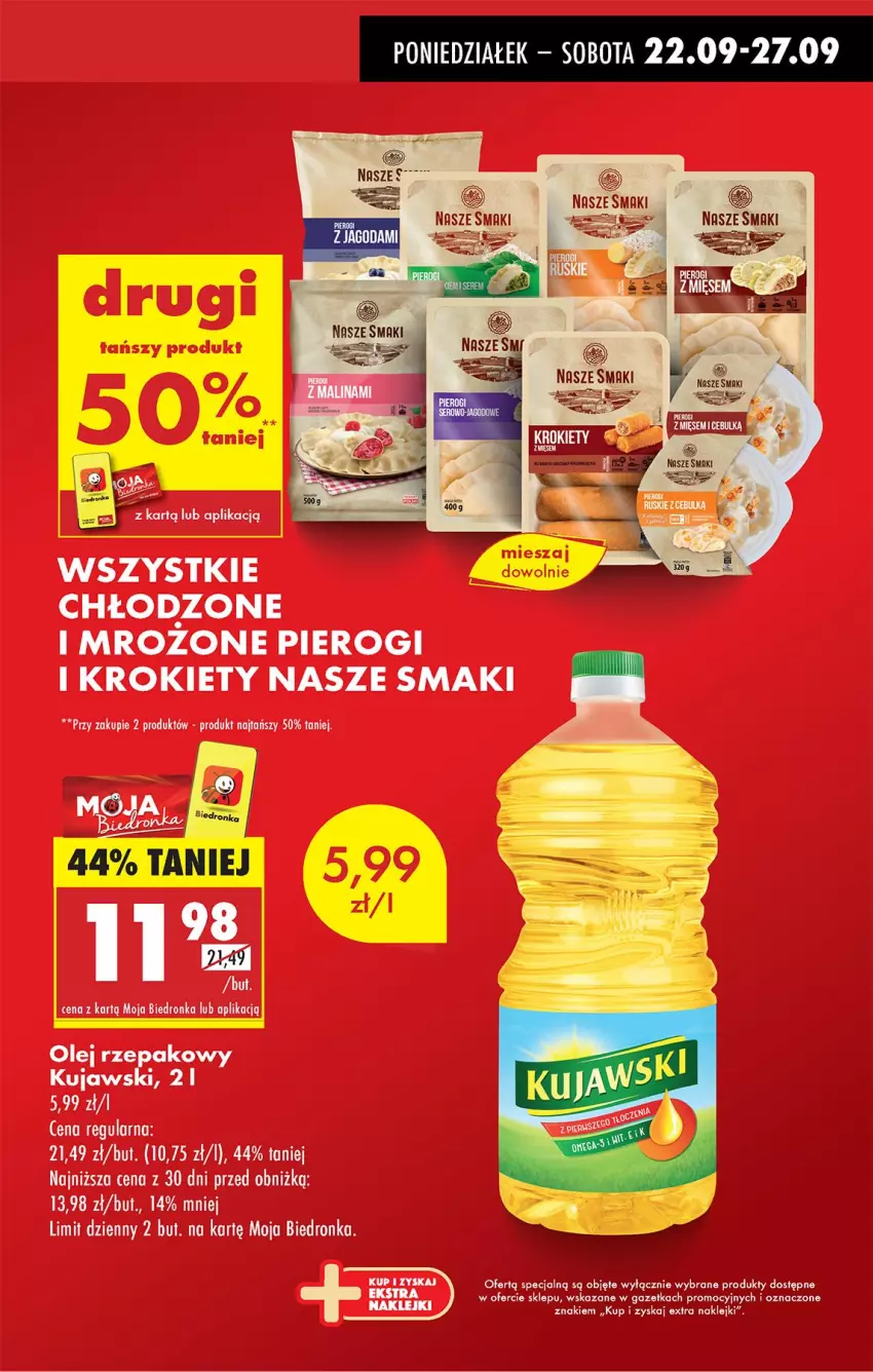 Gazetka promocyjna Biedronka - Od Poniedziałku - ważna 22.09 do 27.09.2025 - strona 5 - produkty: Klej, Krokiety, Olej, Olej rzepakowy, Pierogi