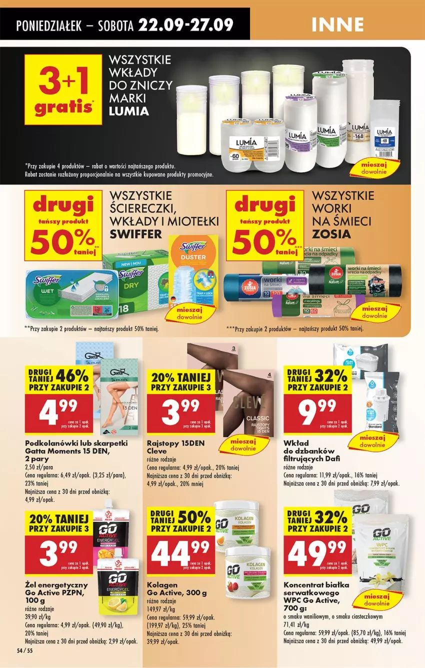 Gazetka promocyjna Biedronka - Od Poniedziałku - ważna 22.09 do 27.09.2025 - strona 58 - produkty: Gatta, Karp, Kolagen, Moments, Por, Rajstopy, Ser, Skarpetki, Top, Znicz