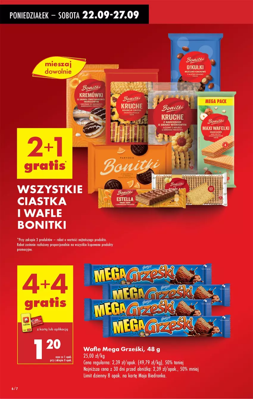 Gazetka promocyjna Biedronka - Od Poniedziałku - ważna 22.09 do 27.09.2025 - strona 6 - produkty: Bonitki, Ciastka, Grześki, Por, Wafle