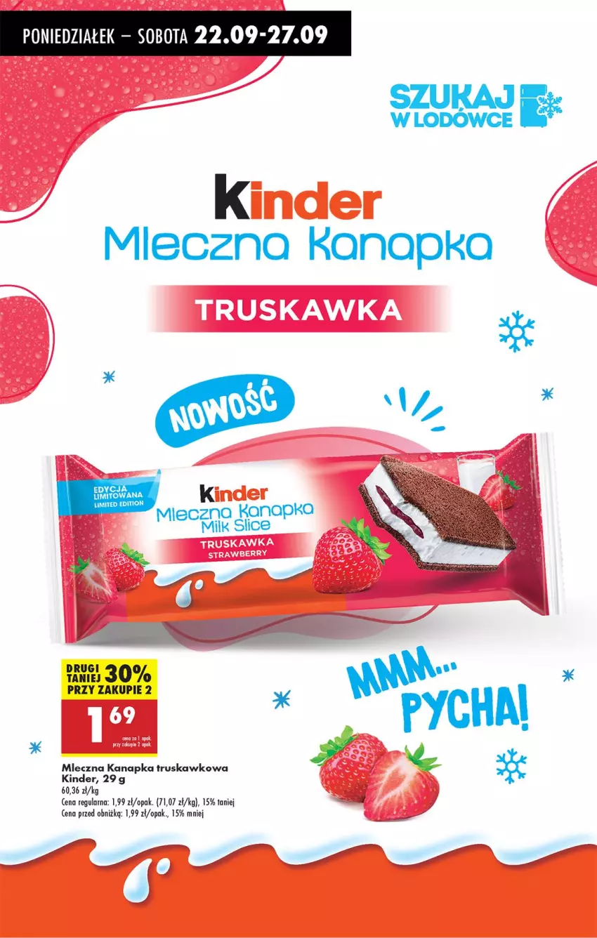 Gazetka promocyjna Biedronka - Od Poniedziałku - ważna 22.09 do 27.09.2025 - strona 65 - produkty: Kinder, Mleczna kanapka