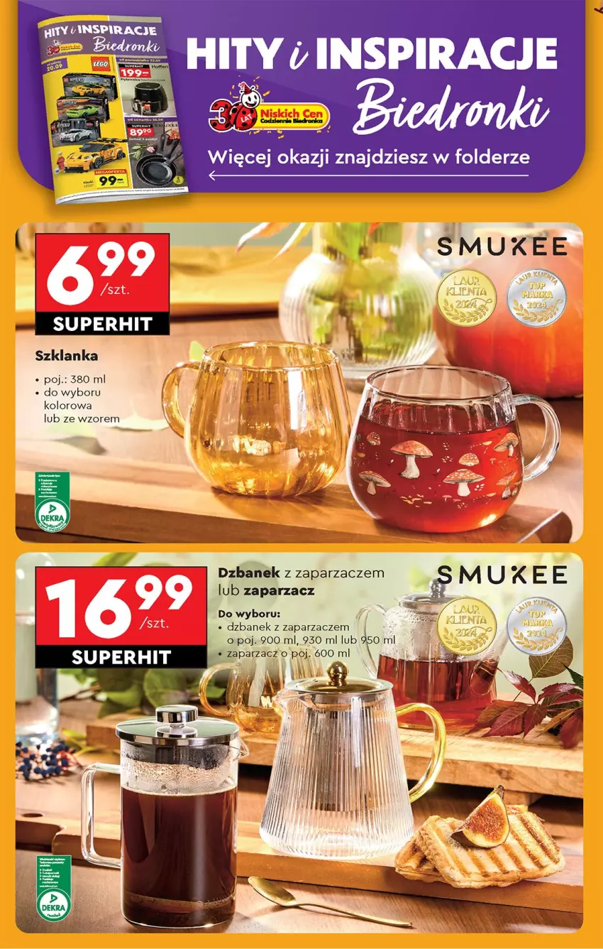 Gazetka promocyjna Biedronka - Od Poniedziałku - ważna 22.09 do 27.09.2025 - strona 72 - produkty: Dzbanek, Szklanka, Zaparzacz