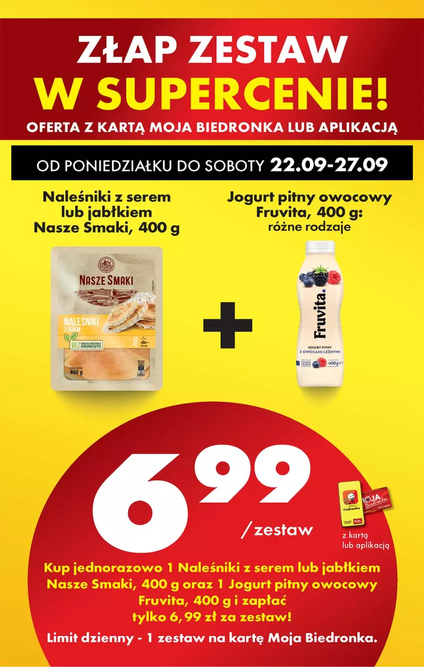 Gazetka promocyjna Biedronka - Od Poniedziałku - ważna 22.09 do 27.09.2025 - strona 83 - produkty: Jogurt, Jogurt pitny, Naleśniki, Ser