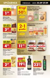 Gazetka promocyjna Biedronka - Od Poniedziałku - Gazetka - ważna od 27.09 do 27.09.2025 - strona 41 - produkty: Makaron, Nutella, Ryż, Por, Bell, Babuni, Mąka, Oliwa z oliwek, Mąka pszenna, Obrus, Kasza, Oliwa