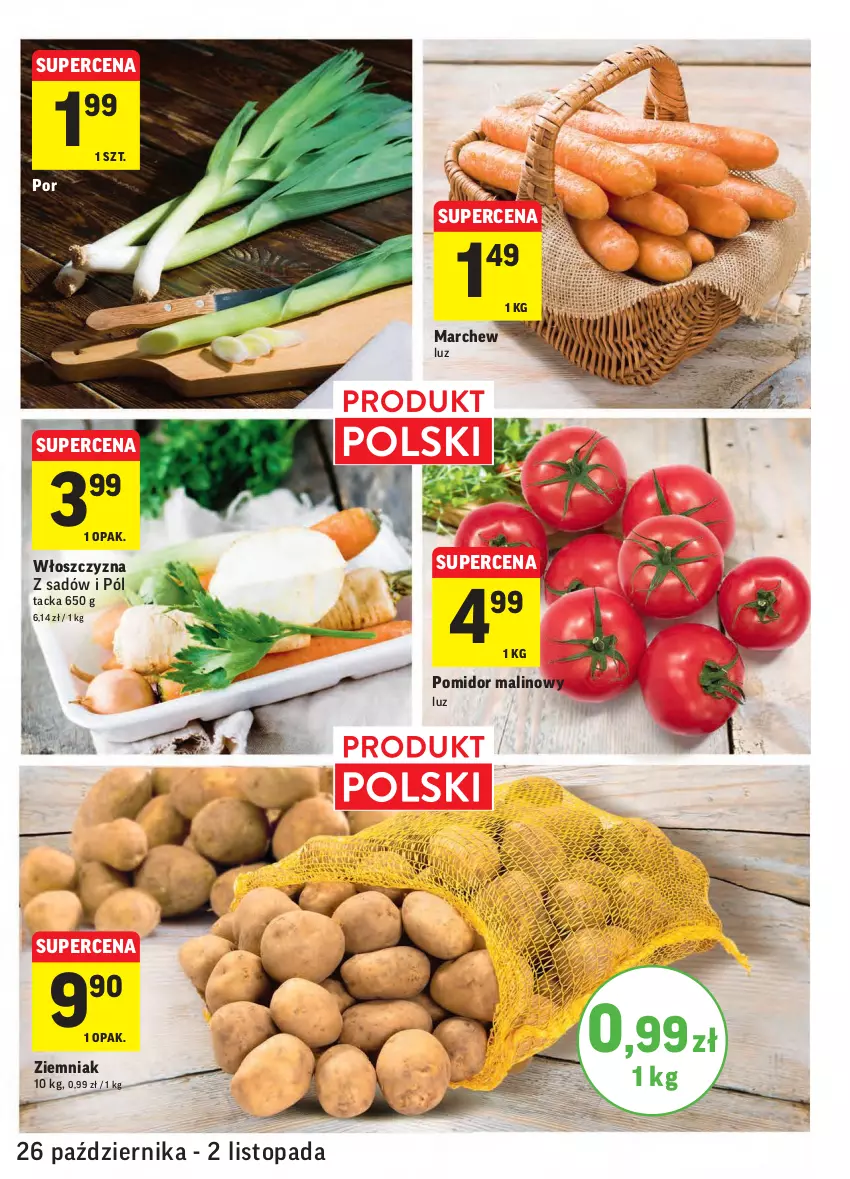 Gazetka promocyjna Intermarche - Wszystkich świętych - ważna 26.10 do 02.11.2021 - strona 13 - produkty: Pomidor malinowy, Por, Top