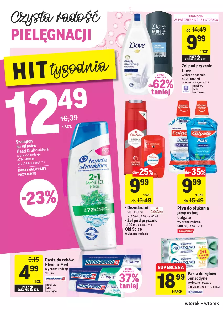 Gazetka promocyjna Intermarche - Wszystkich świętych - ważna 26.10 do 02.11.2021 - strona 36 - produkty: Blend-a-Med, Colgate, Dezodorant, Dove, LG, Old Spice, Pasta do zębów, Płyn do płukania, Płyn do płukania jamy ustnej, Sensodyne, Szampon, Top