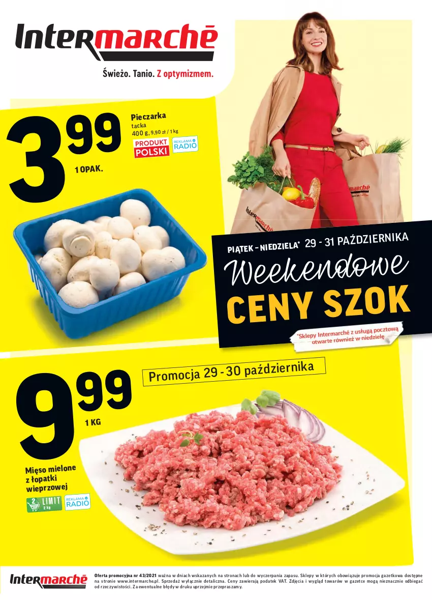 Gazetka promocyjna Intermarche - Wszystkich świętych - ważna 26.10 do 02.11.2021 - strona 40 - produkty: Mięso, Mięso mielone, Mięso mielone z łopatki wieprzowej, Piec, Pieczarka